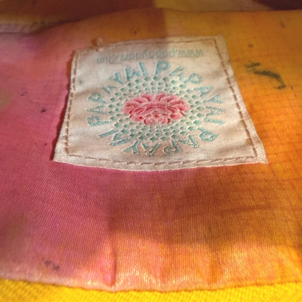 Papaya Art Hong Kong Beauty Small Accessory Pouch Pink Boho Geisha Makeup Bag